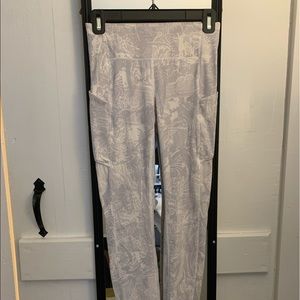 Grey and White Lululemon leggings